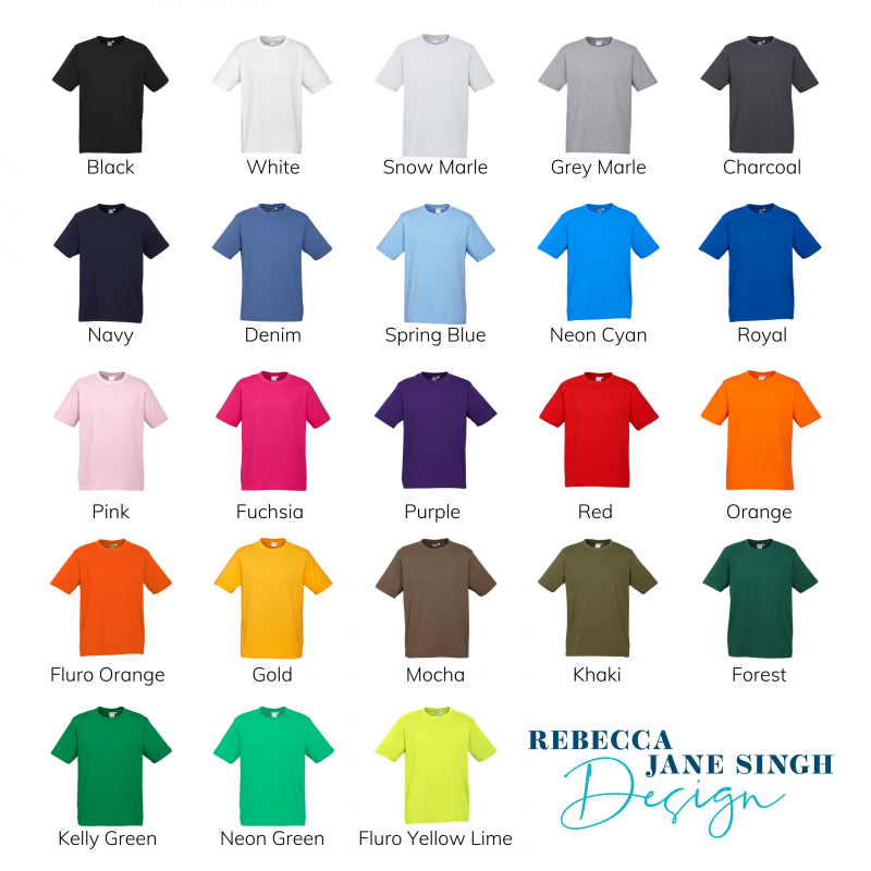 Custom Standard Kids Crew Neck Tee – Rebecca Jane Singh Design